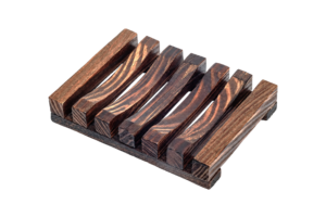 Wooden Soap Dish with white background