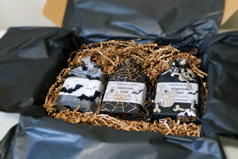 Headstone Soap Wrapped and Ready for Shipment