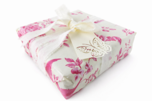 Blushing Blossom Gift Box With Ribbon