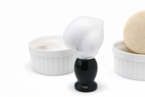Shave Soap with Lathered Shave Brush